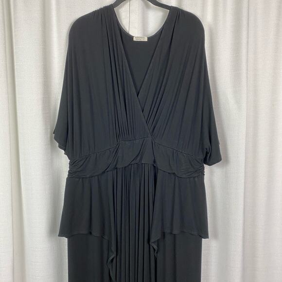 Kiyonna Black Indie Flair Knit Maxi Dress Sz 3X - Picture 7 of 16